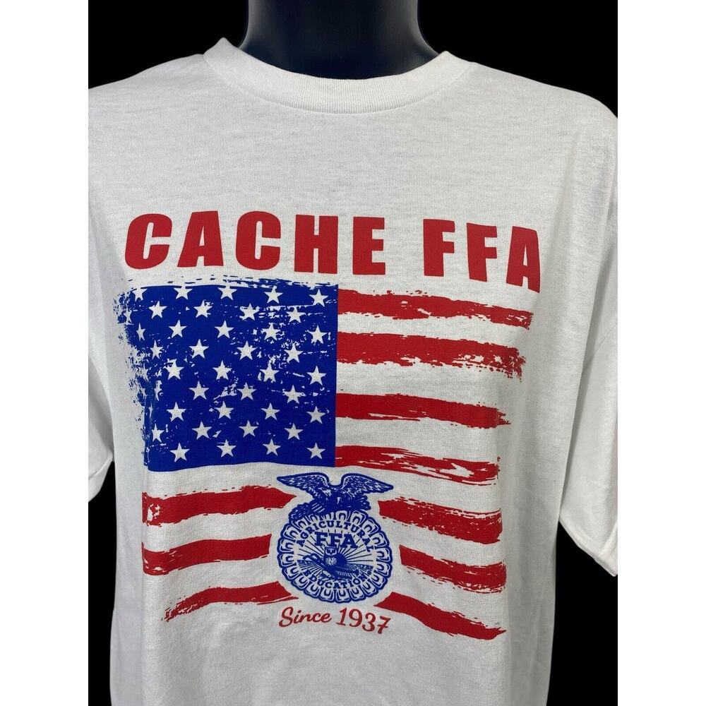 Cache FFA T Shirt Size L Oklahoma Adult Mens Womens Future Farmers Agriculture